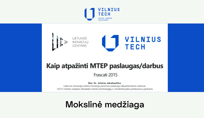 VVF Verslo technologijų ir verslininkystės katedros mokslinio seminaro medžiaga